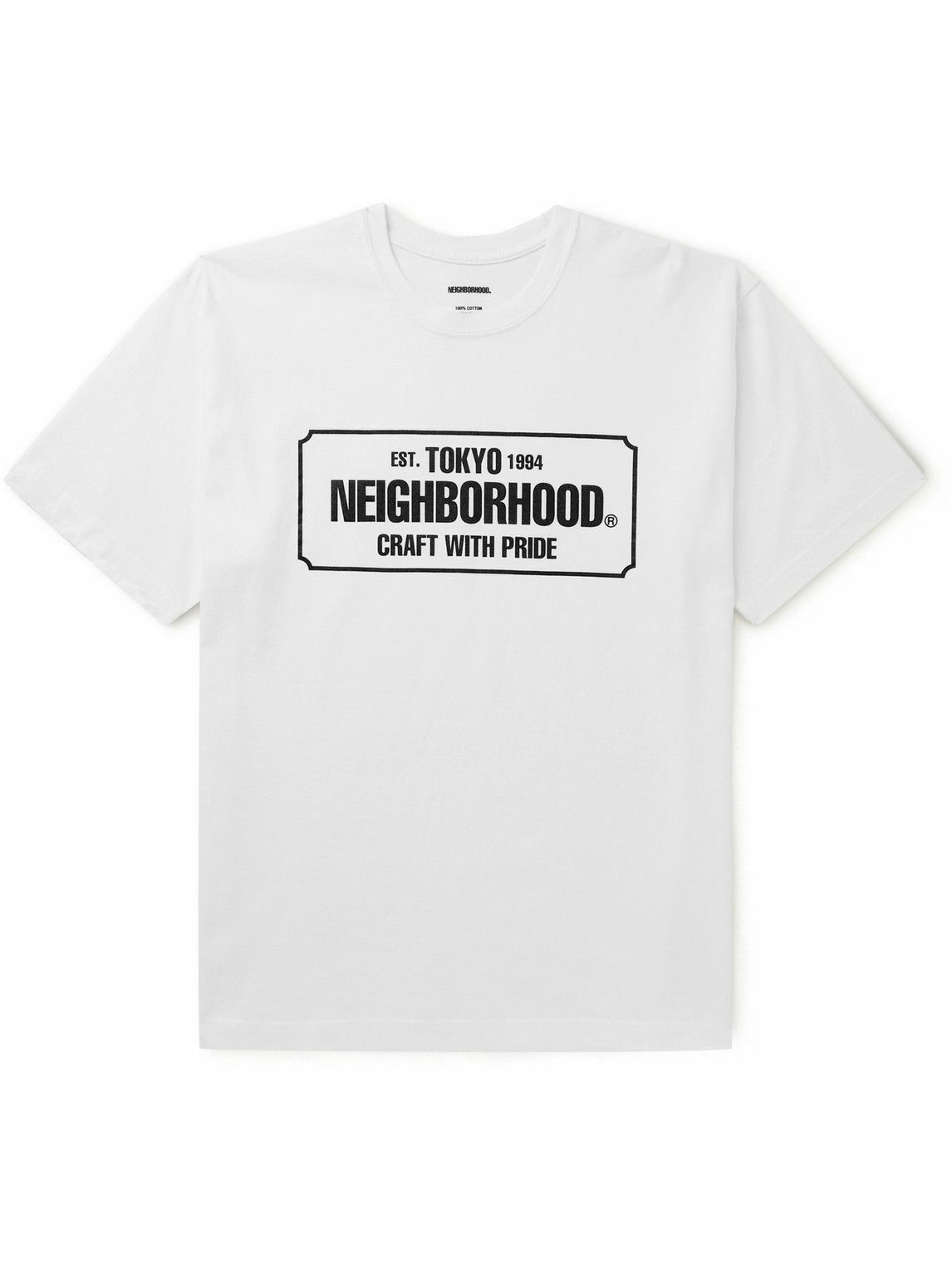 Neighborhood LogoPrint CottonJersey TShirt White Neighborhood
