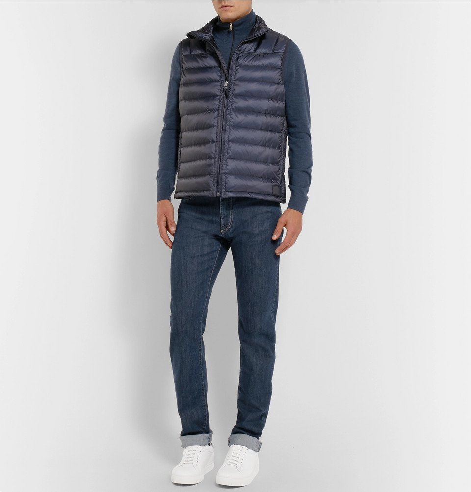 Dunhill - Quilted Shell Down Gilet - Men - Navy Dunhill