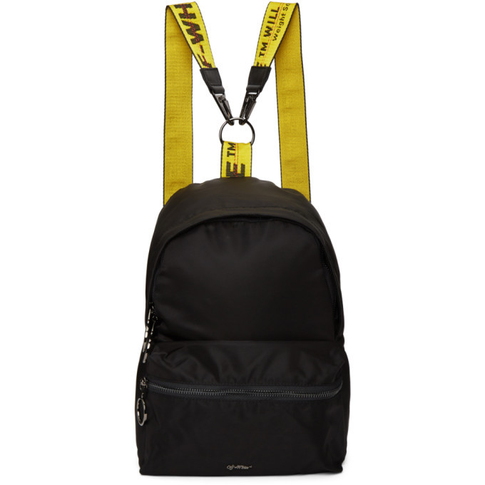Off-White Black Nylon Mini Backpack Off 