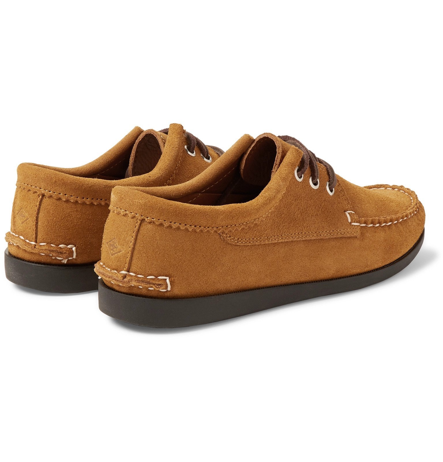 Quoddy - Blucher Suede Boat Shoes - Brown Quoddy