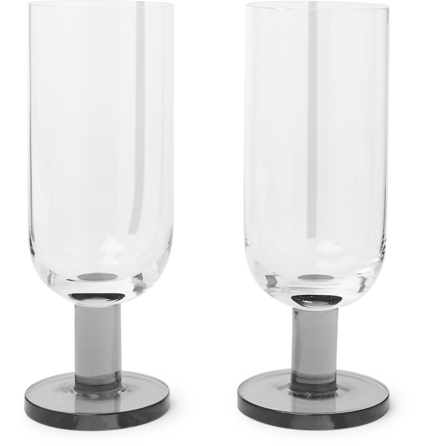 Tom Dixon Puck Set of Two Highball Glasses Neutrals Tom Dixon