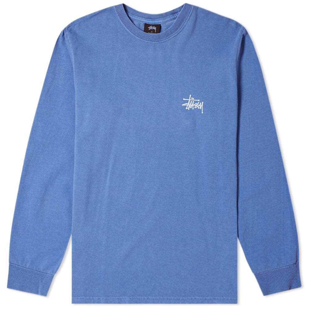 Stussy Long Sleeve Basic Pigment Dyed Tee Stussy