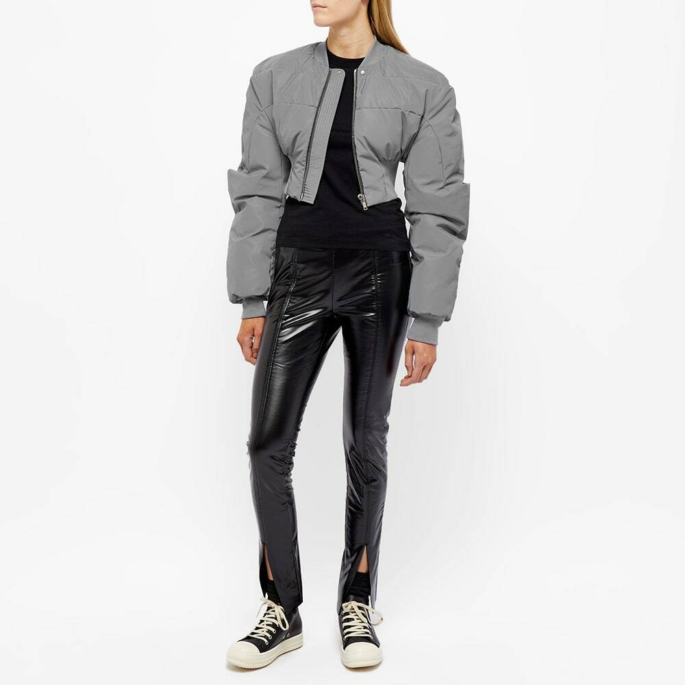 Rick Owens Women's Girdered Cropped Bomber Jacket in Reflective