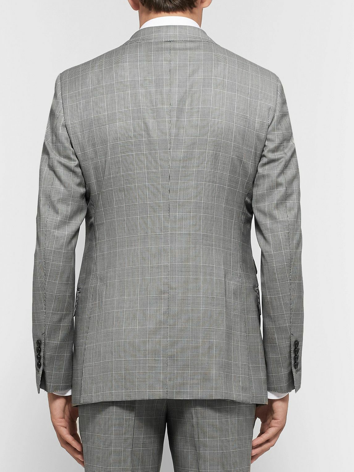 TOM FORD - O'Connor Slim-Fit Prince of Wales Checked Wool Suit Jacket - Gray  TOM FORD