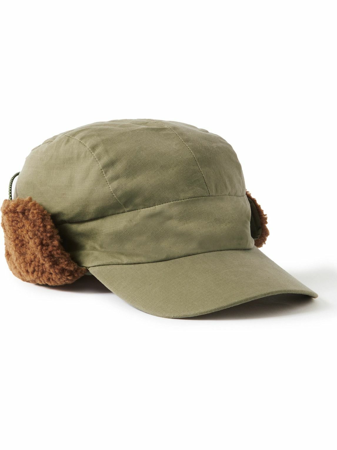 YMC Faux ShearlingTrimmed Organic Cotton Trapper Hat YMC