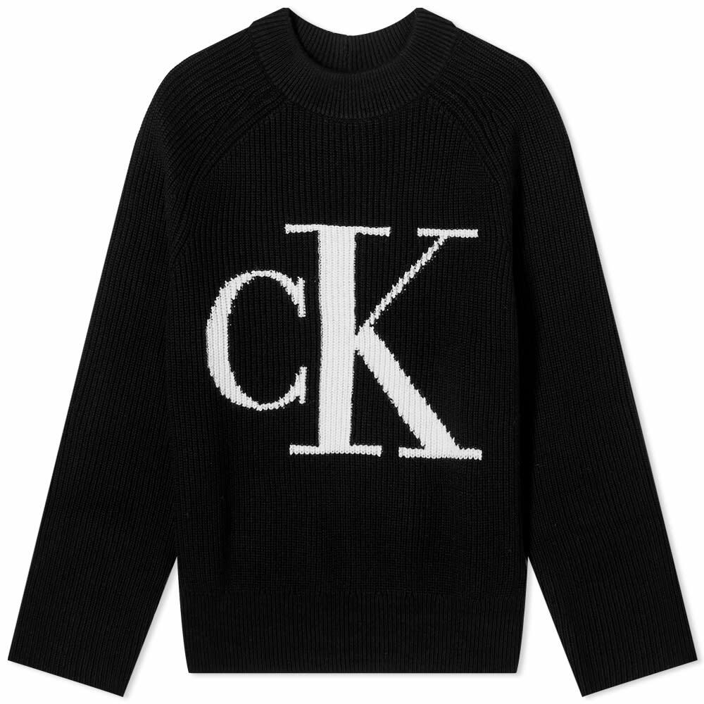 Calvin Klein Women's Logo Sweater in Black Calvin Klein