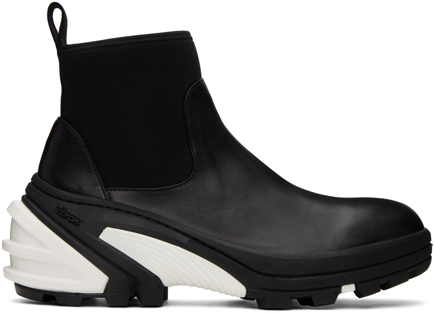 Photo: 1017 ALYX 9SM Black Leather Mid Chelsea Boots