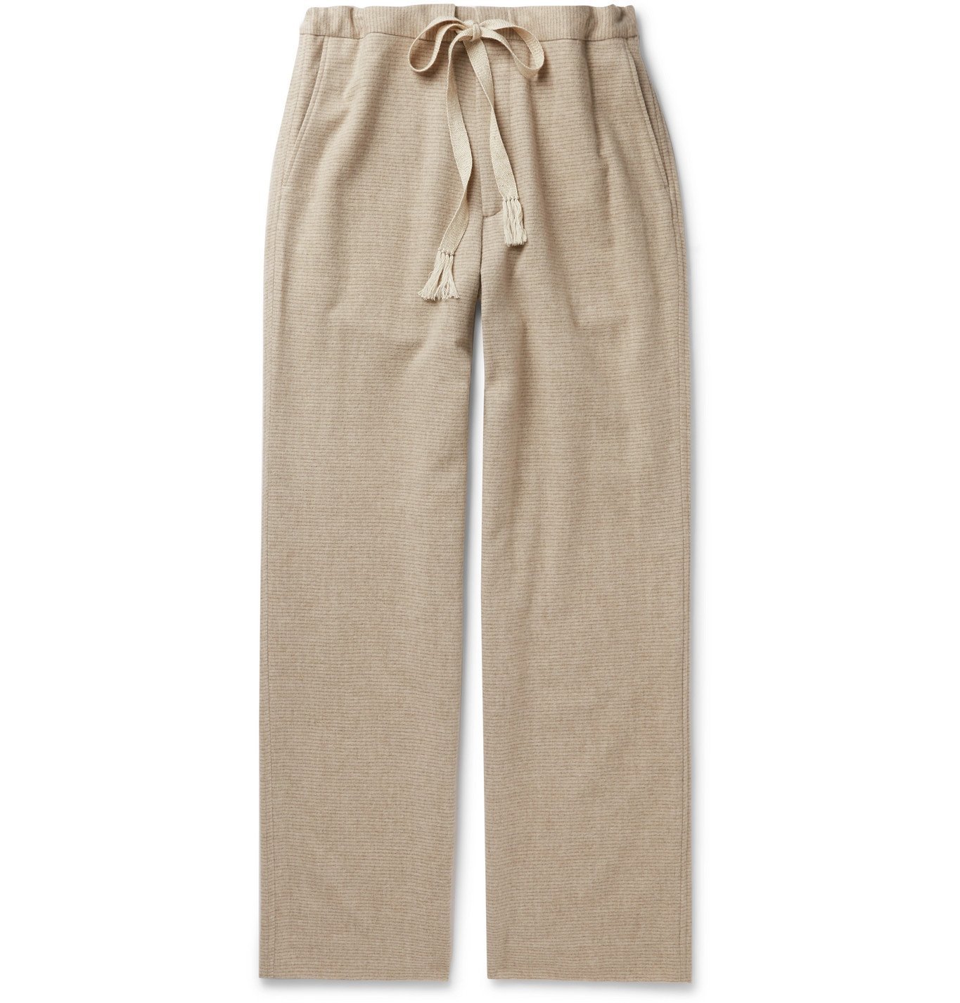 Auralee - Wool and Cashmere-Blend Flannel Drawstring Trousers 