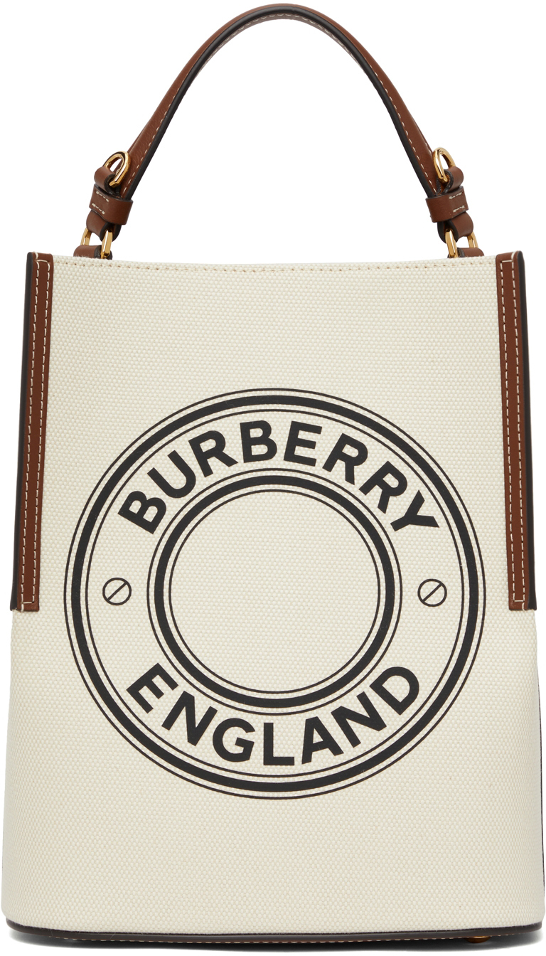 Burberry Off-White Small Peggy Bucket Bag Burberry