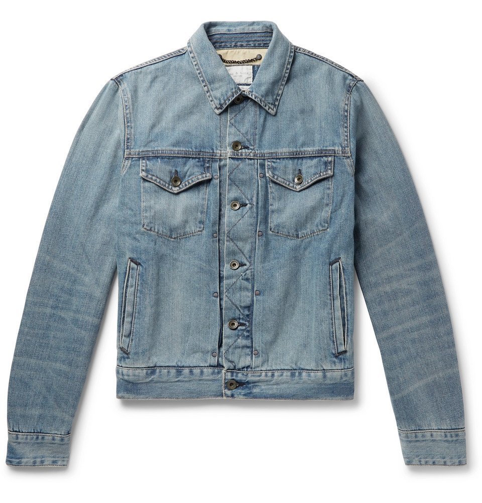 rag & bone - Definitive Embroidered Selvedge Denim Jacket - Blue Rag ...