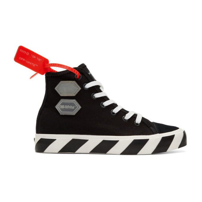off white black high top sneakers