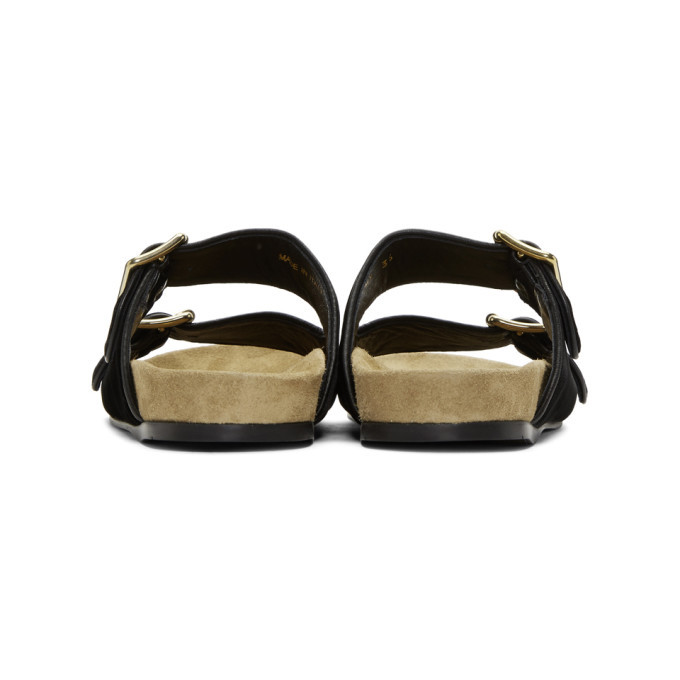 Prada Black Velvet Slip-On Sandals Prada