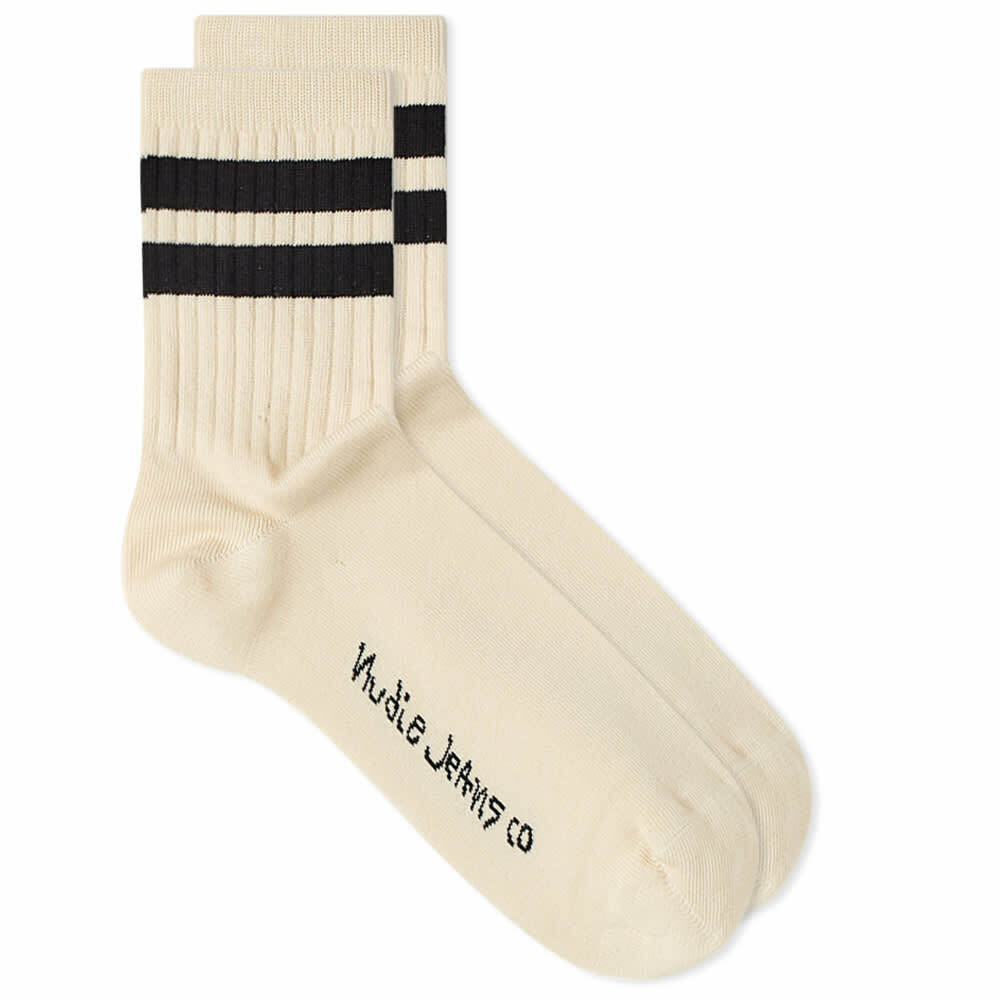 Nudie Jeans Co Men's Nudie Jeans Amundsson Low Cut Sock in Off White