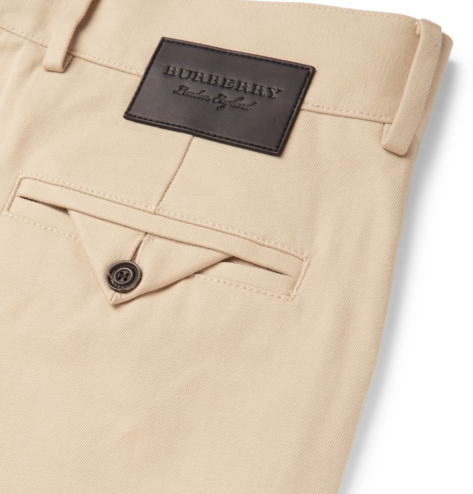 Burberry - Cotton-Twill Chinos - Men - Neutral Burberry