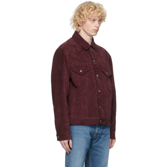 suede jacket burgundy