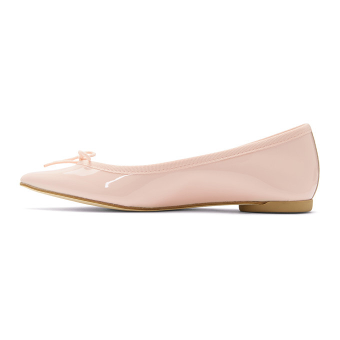 Repetto Pink Patent Brigitte Ballerina Flats Repetto