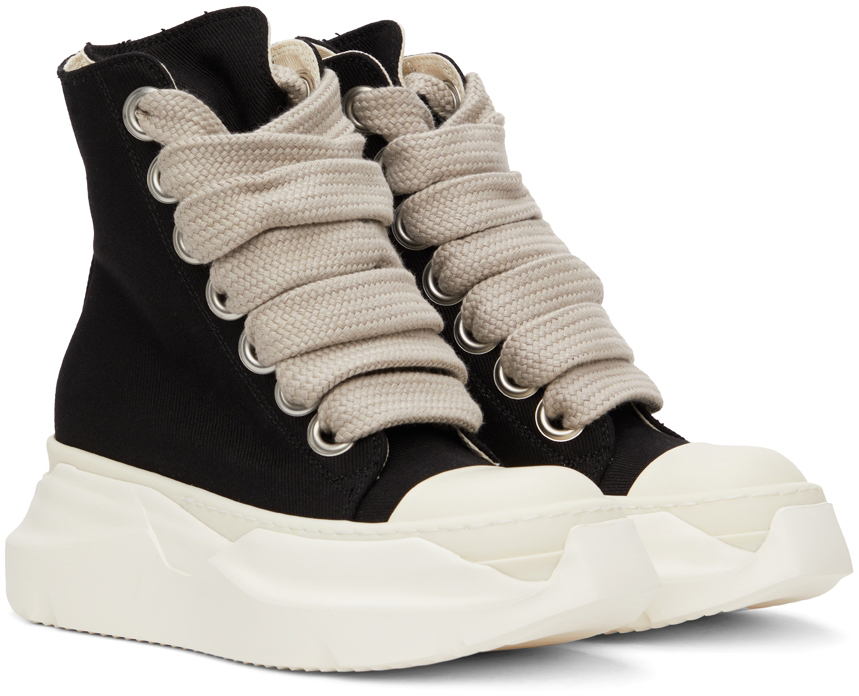 Rick Owens Drkshdw Black Jumbo Lace Abstract High Sneakers Rick Owens ...