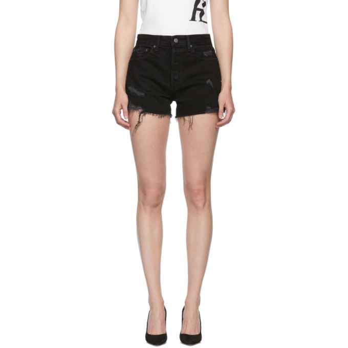 Grlfrnd Black Denim Helena Shorts Grlfrnd