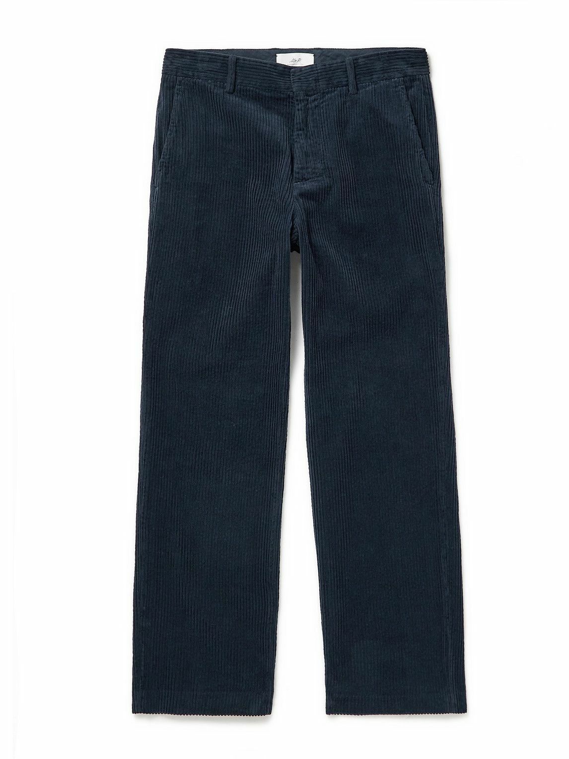 Mr P. StraightLeg GarmentDyed CottonCorduroy Trousers Blue Mr P.