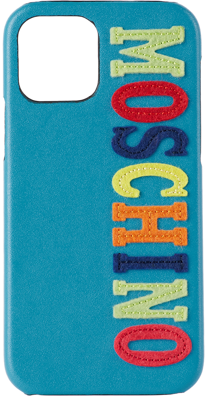 Moschino Blue Logo Iphone 12 Pro Case Moschino