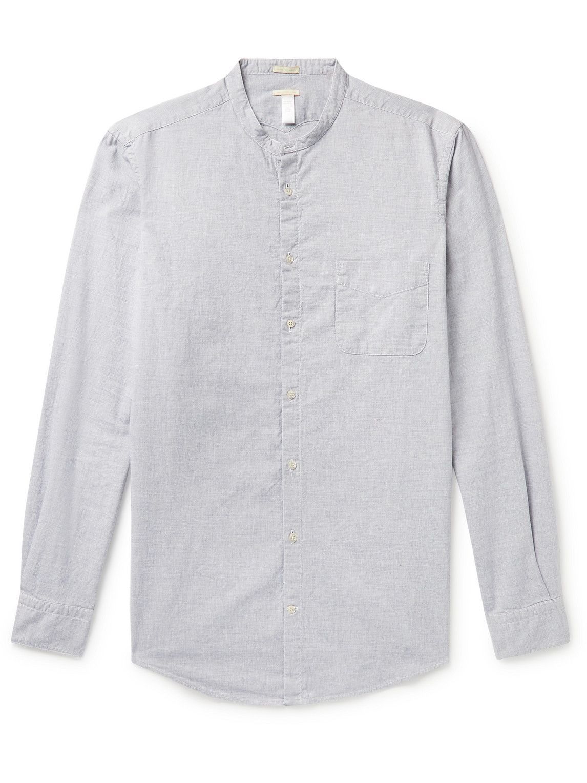 Massimo Alba - Noto 2 Grandad-Collar Cotton-Chambray Shirt - Blue ...