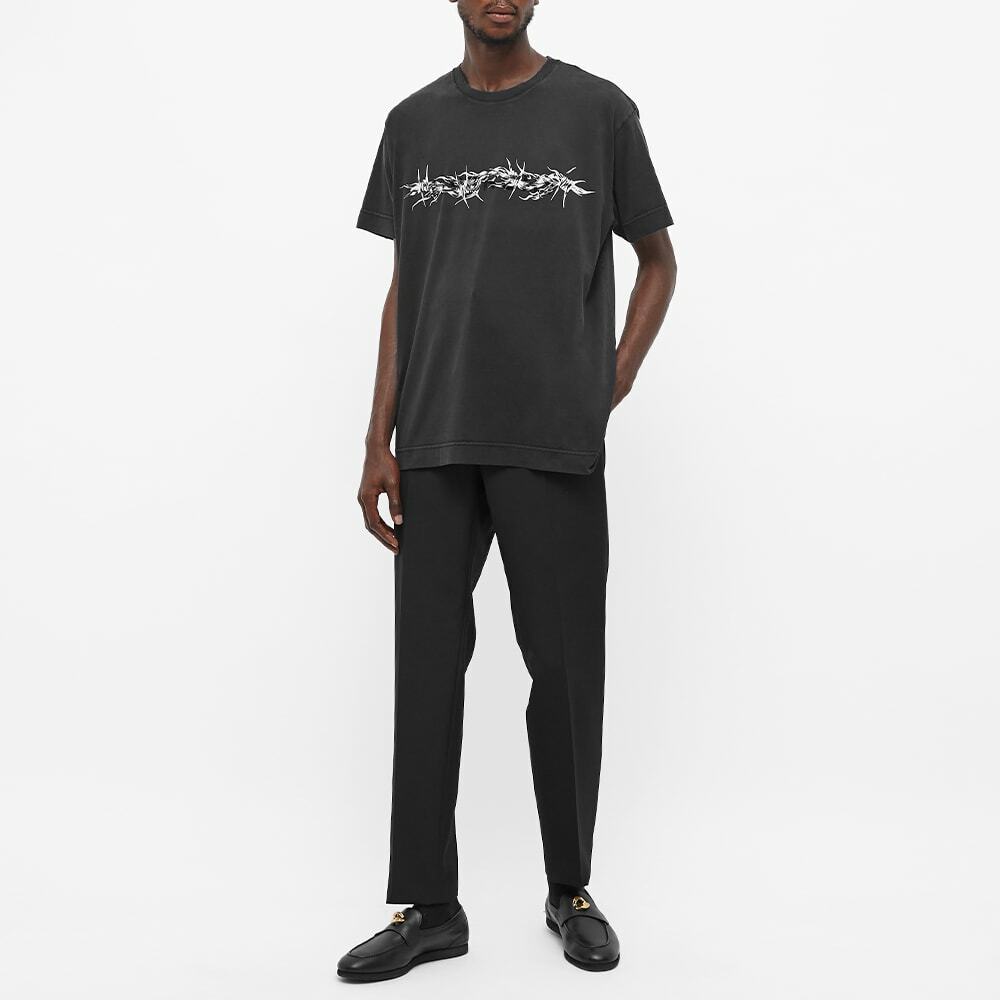 Givenchy Men's Barbed Wire Tufting Logo T-Shirt in Black Givenchy