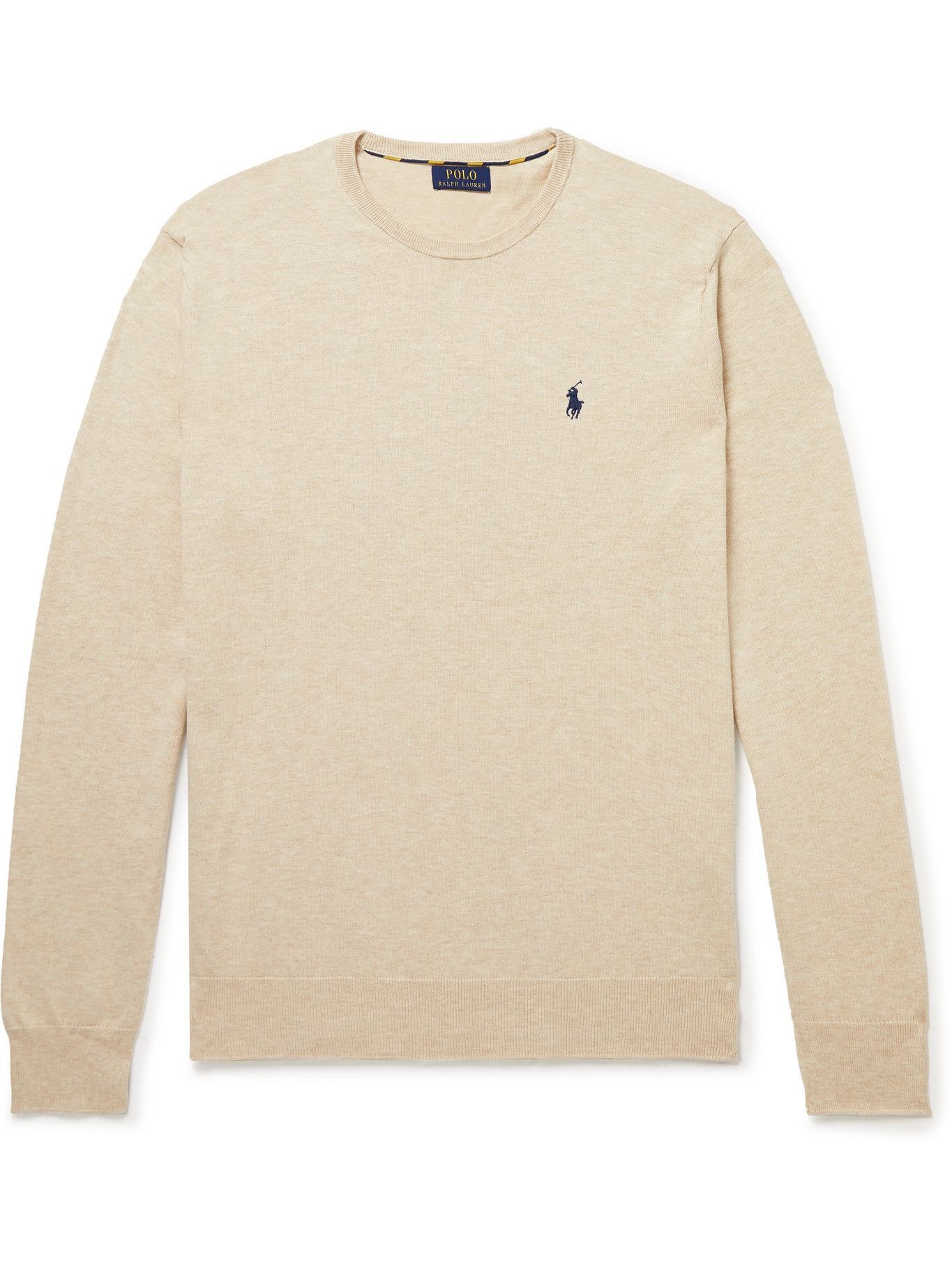Polo Ralph Lauren - Logo-Embroidered Pima Cotton Sweater - Neutrals ...