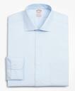 Brooks Brothers Men's Stretch Madison Relaxed-Fit Dress Shirt, Non-Iron Pinpoint English Collar | Light Blue