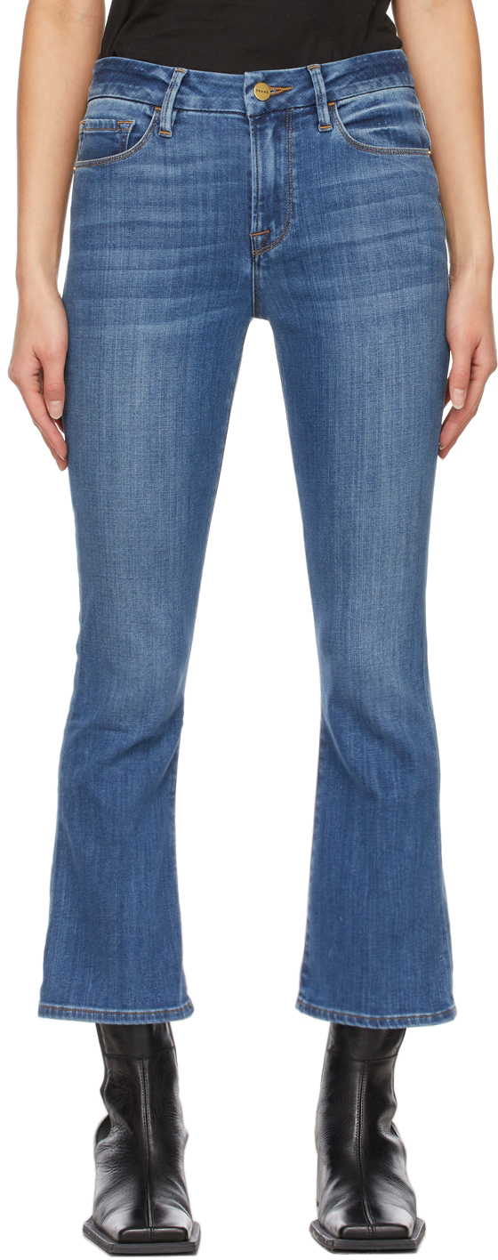 Frame Blue 'Le Crop Mini Boot' Jeans Frame Denim