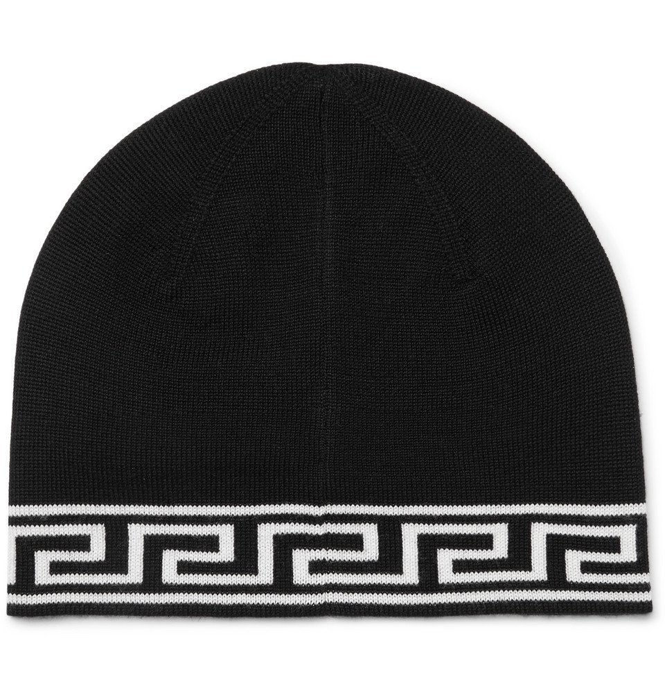 Versace - Logo-Intarsia Wool and Silk 