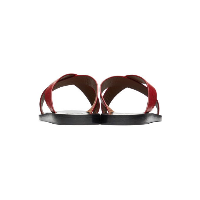 Givenchy Red Criss-Cross Logo Sandals Givenchy