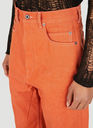 Wide Leg Worker Pants in Orange