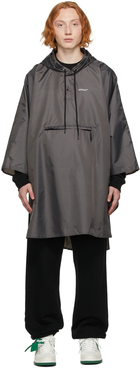 OffWhite Grey Packable Rain Coat OffWhite