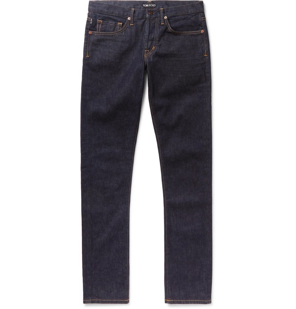 TOM FORD - Slim-Fit Stretch-Denim Jeans - Men - Indigo TOM FORD