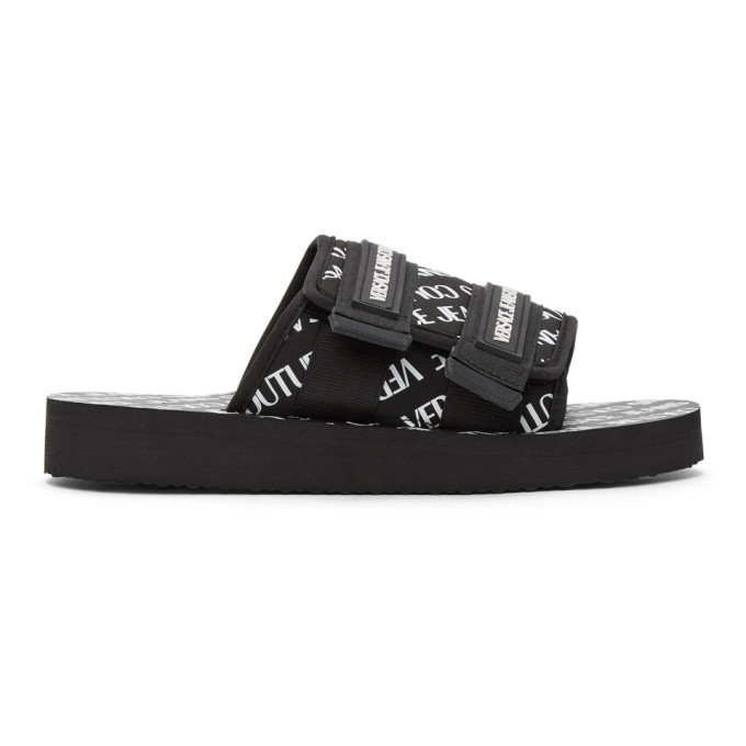 versace logo strap sandals