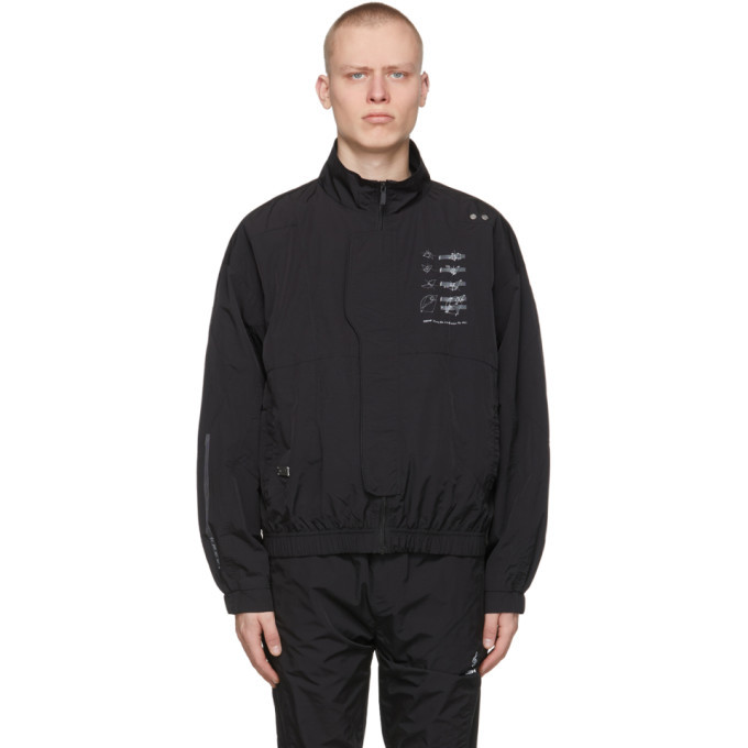 C2H4 Black My Own Private Planet Intervein Paneled Track Jacket C2H4