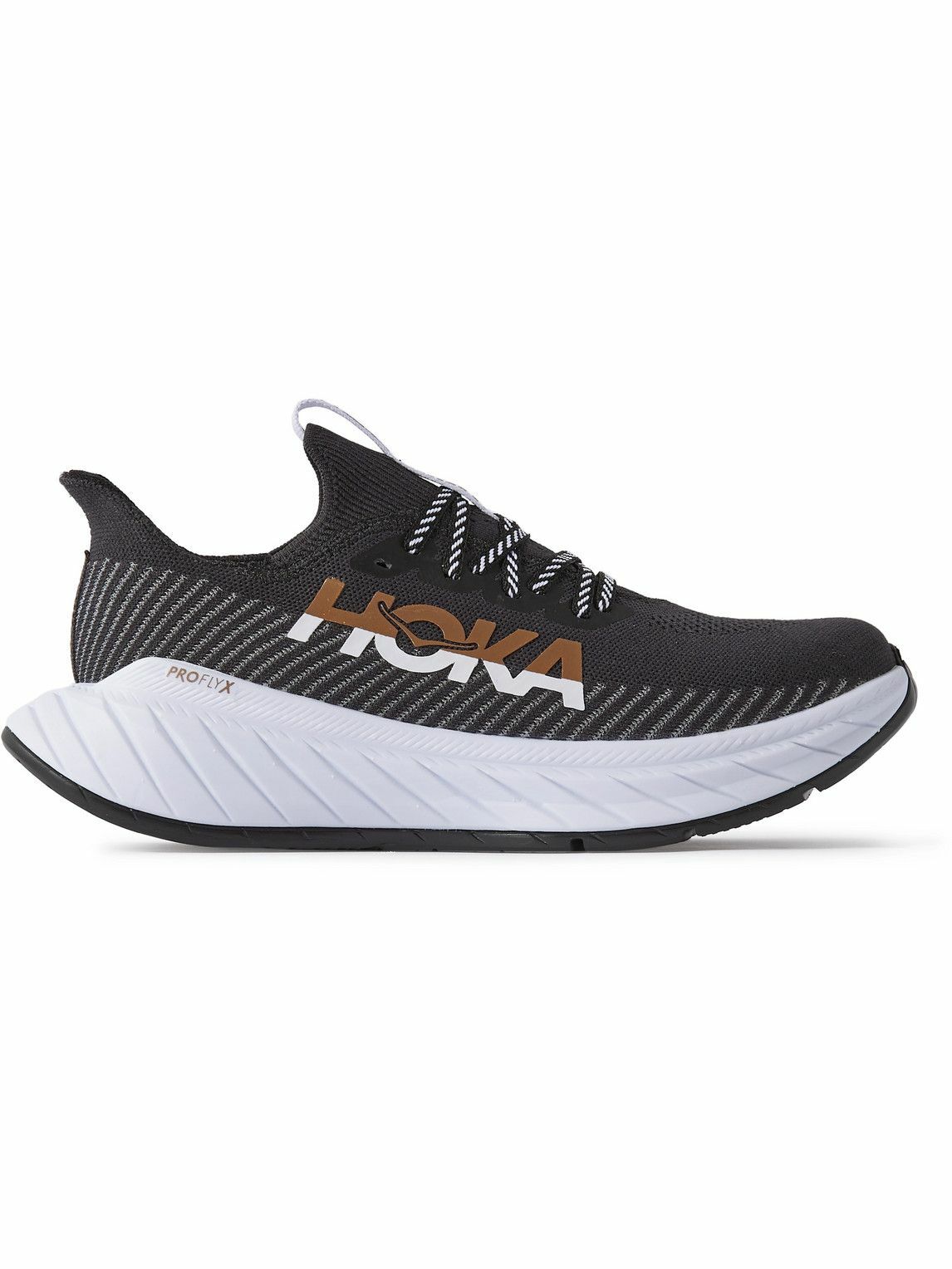 Hoka One One - Carbon X3 Rubber-Trimmed Mesh Running Sneakers - Black ...