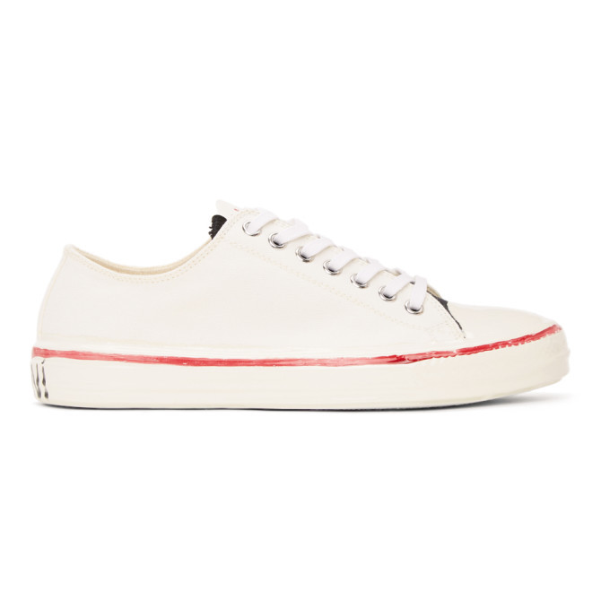 Marni Off-White Graffiti Low-Top Sneakers Marni