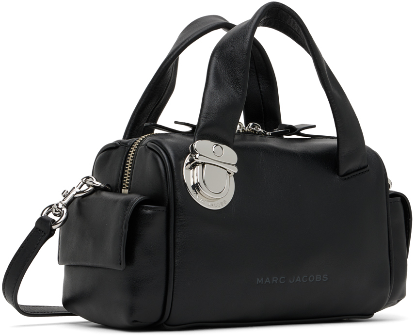 Marc Jacobs Black Silver Canvas Seatbelt Buckle Adjustable Belt OS