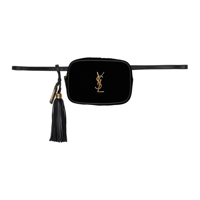 saint laurent velvet belt bag