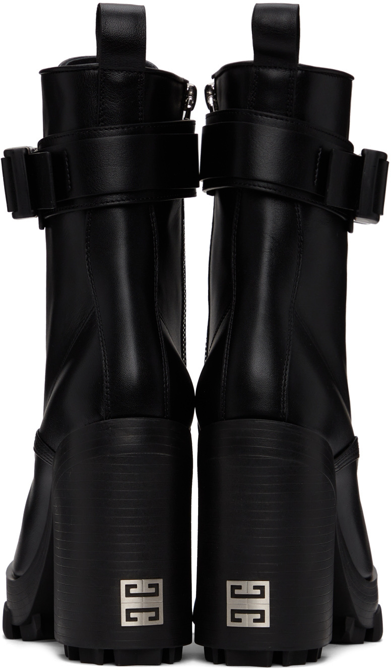 Givenchy Black Terra Heel Combat Boots 