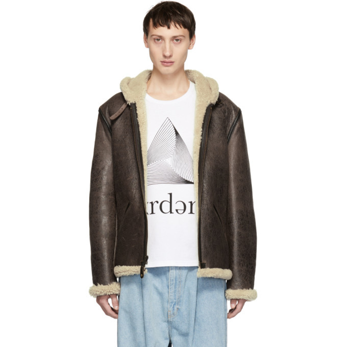 shearling hooded jacket