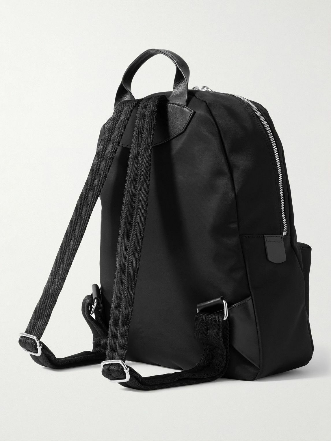 Kiton LogoPrint LeatherTrimmed NylonTwill Backpack Kiton