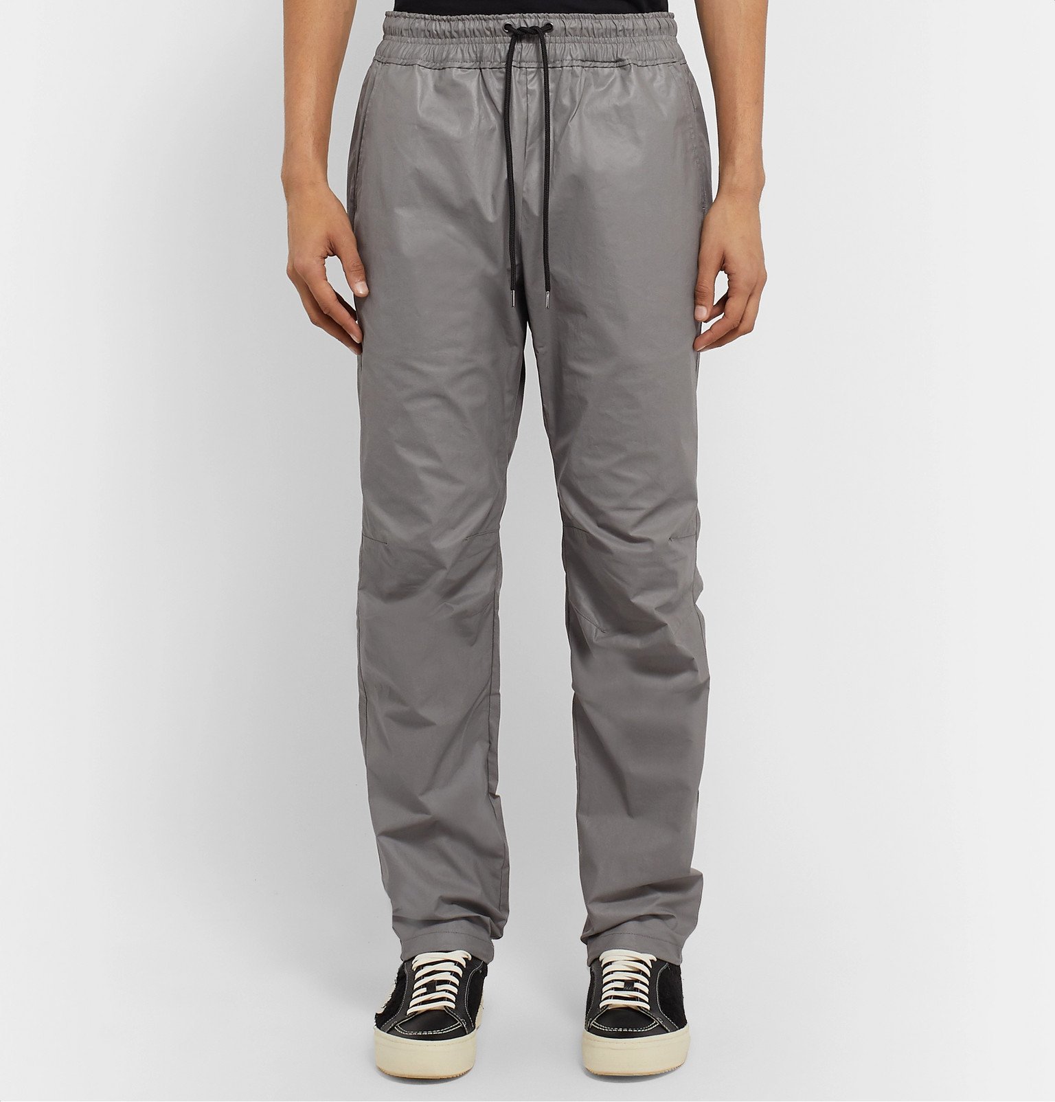 Grey wax trousers