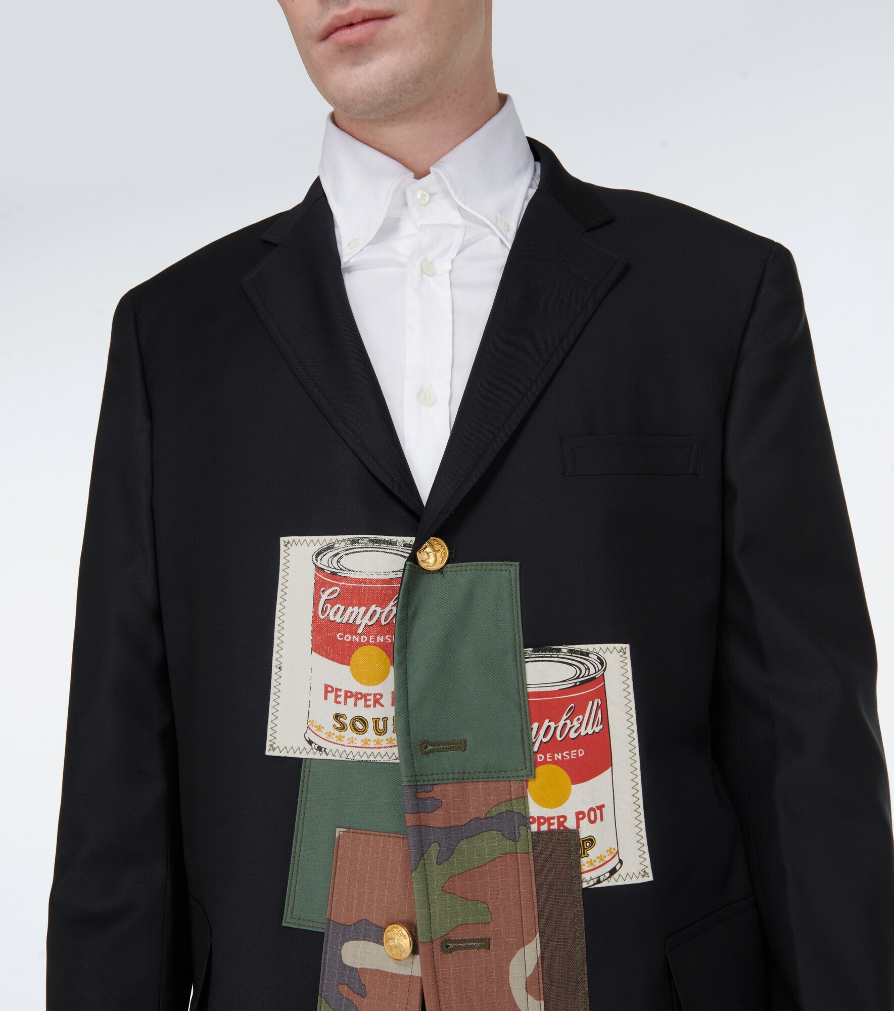 Junya Watanabe x Brooks Brothers appliquéd wool blazer Junya Watanabe