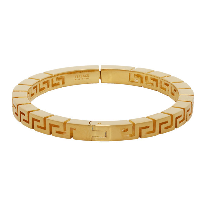 versace gold greek key bracelet