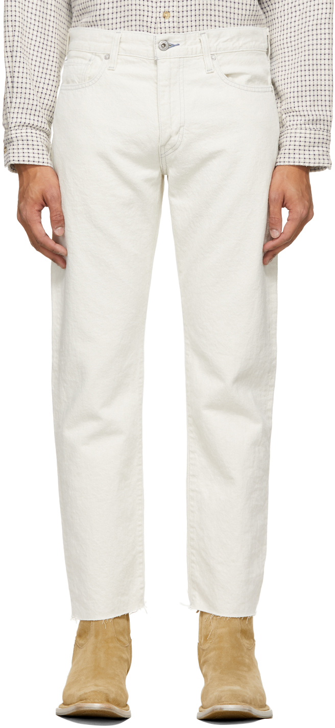 Levi's Made & Crafted Off-White 502 Taper Jeans Levis Made and Crafted
