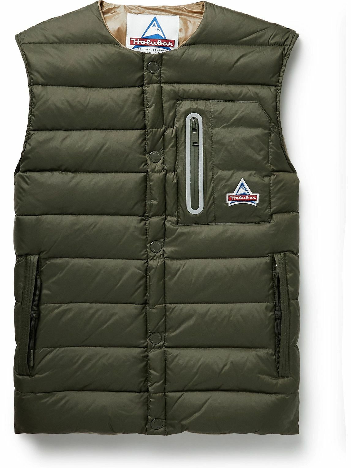 Photo: Holubar - Quilted Padded Down Shell Vest - Green