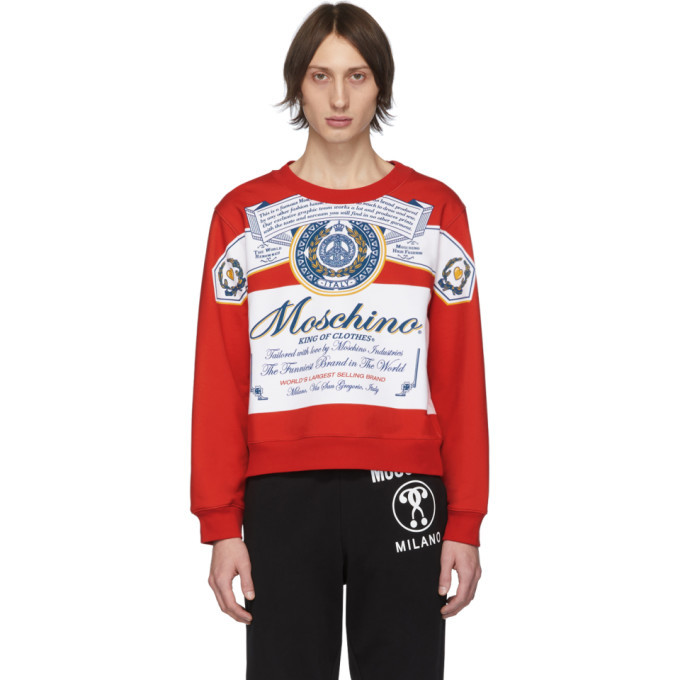 moschino red sweatshirt