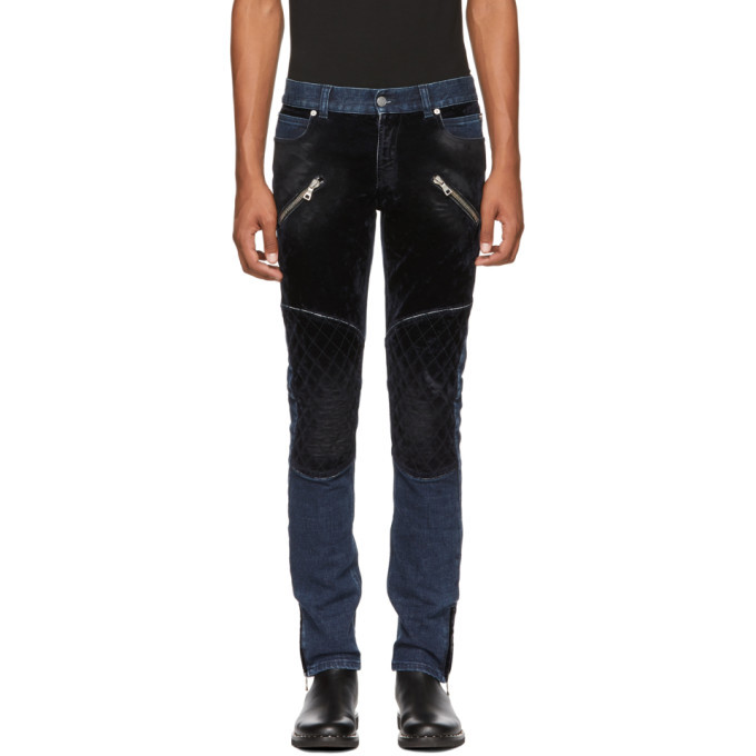 blue velvet jeans